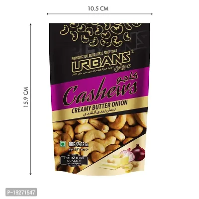 URBANS Creamy Butter Onion + Jalapeno Coriander + Sesame Honey Cashew Combo Pack of 3Pcs Flavor Cashew Nuts (80g Each)-thumb4