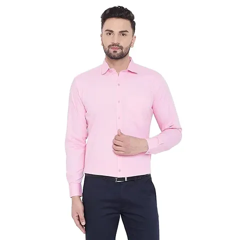 Reliable Blend Solid Long Sleeves Casual Shirt For Men