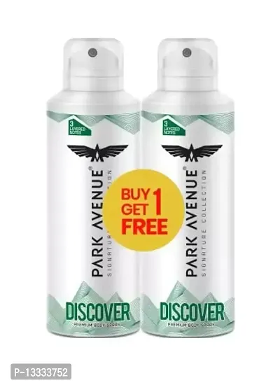 Park Avenue Discover Premium Body Deodorant Spray - For Men (Combo Pack 1 + 1 Free, 150 ml each)-thumb0