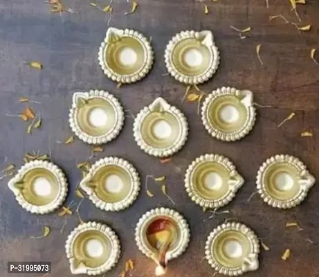 Decorative Diya For Daily Pooja And Festival Time Set Of 12-thumb0