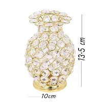 Golden Flower Vase with Crystal Decorative-thumb3