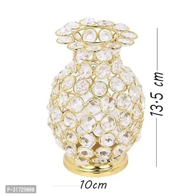 Golden Flower Vase with Crystal Decorative-thumb4