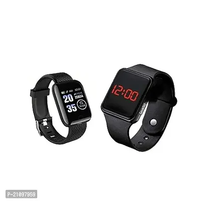 Smartwatch Heart Rate Blood Pressure And Led Band For Kids Birthday Gift-thumb0