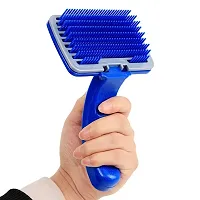 Slicker Brush for Dogs and Cats Self-Cleaning Grooming Comb for Dematting Detangling  Deshedding-thumb1