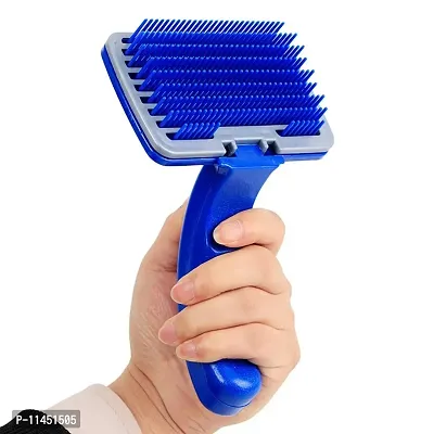 Slicker Brush for Dogs and Cats Self-Cleaning Grooming Comb for Dematting Detangling  Deshedding-thumb2