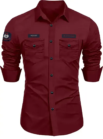 Men Solid Casual Shirt