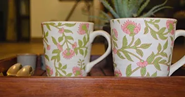 Seedlings India Microwave  Dishwasher Safe Stoneware Coffee Mug Set of 2-thumb3