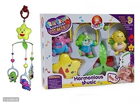 Lovely Colourful Musical Hanging Cartoons Rattle Toys for Toddlers/Babies/Infants/Newborn (Multicolour, 5 Pieces)