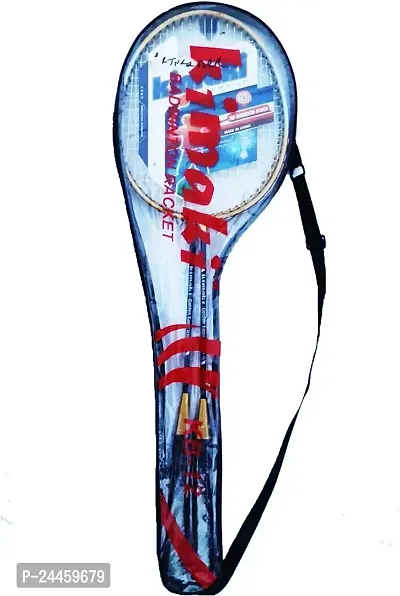 Badminton Racquet Aluminium Blend with Full Cover||Pair of 2 Rackets, Lightweight and Sturdy-thumb0