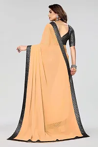 MAGMINA Dyed Bollywood Georgette Saree??(Orange)-thumb2