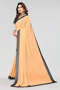 MAGMINA Dyed Bollywood Georgette Saree??(Orange)-thumb4