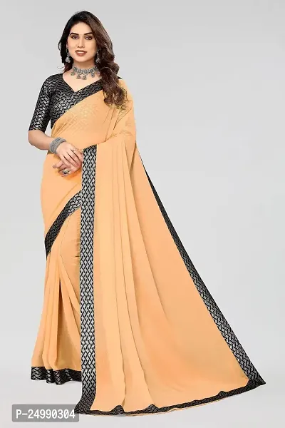 MAGMINA Dyed Bollywood Georgette Saree??(Orange)