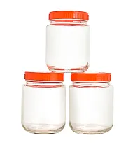 Puchku Round Glass Storage Containers  Jar for Kitchen with Plastic Lid, 1000ml (3)-thumb2