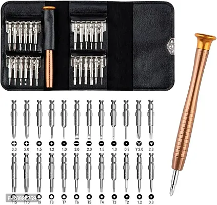 25 in 1 Small Screwdriver Set Precision Screwdriver Set Magnetic Screwdriver Kit Electronic Repair Tool kit for PC Laptop Phone Watch Eyeglasses and Star Tiny Screw Driver(Pack of 1)-thumb0