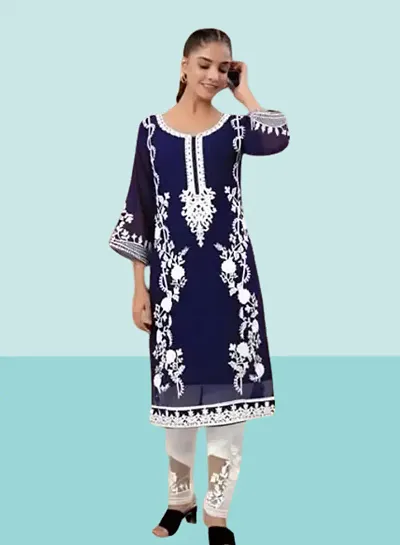 Stylish A-Line Cotton Self Pattern Kurta Bottom Set