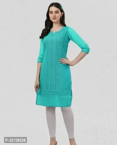 Fancy Georgette Embroidered Kurtas For Women-thumb0