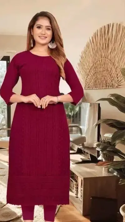 Stylish Georgette Solid Kurta For Women