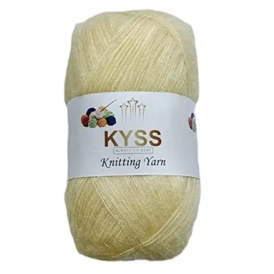 Kyss Tarang Gold Wool Ball Hand Knitting 400 Gram (1 Ball 100 Gram Each) Art Craft Soft Fingering Crochet Hook Yarn Shade No-2