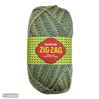 Vardhman Zig Zag Wool Yarn Soft Fingering Wool Hand Knitting Crochet (1 Ball 100 Gram Each) 300 Gram Shade No -23-thumb0
