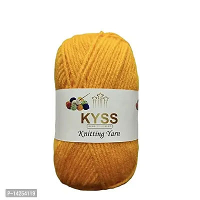 Kyss Magnus Wool, 200 Gm Thick Yarn (1 Ball 100 Gram Each) Best Used With Knitting Needles, Crochet Needles Dyed Shade No- 19