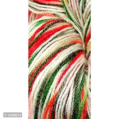 Oswal Knitting Yarn Wool Multi Red Green White 200Gm. Woolen Crochet Yarn Thread. Wool Yarn For Knitting. Woolen Thread.-thumb2