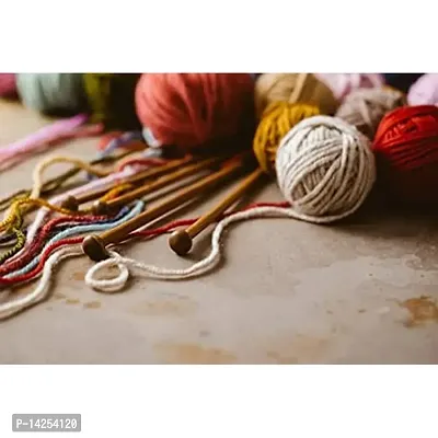 Kyss Smart Baby Soft 100% Acrylic Wool (8 Pc) 4 Ply Ball Hand Knitting Art Craft Soft Fingering Crochet Hook Yarn, Needle Thread Dyed Shade No-28-thumb2