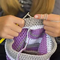 Vardhman Bluebell 200 Gm (1 Ball, 100 Gm Each) Wool Ball Hand Knitting Wool Art Craft Soft Fingering Crochet Hook Yarn, Needle Acrylic Thread Dyed Shade No-80-thumb4