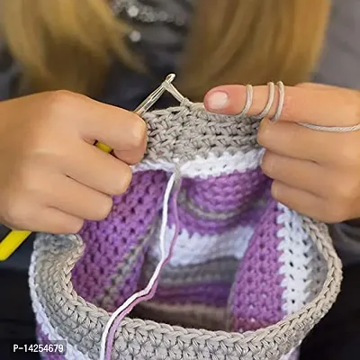 Vardhman Bluebell 200 Gm (1 Ball, 100 Gm Each) Wool Ball Hand Knitting Wool Art Craft Soft Fingering Crochet Hook Yarn, Needle Acrylic Thread Dyed Shade No-80-thumb5