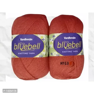 Ntgs Bluebell 400 Gm (1 Ball, 100 Gm Each) Wool Ball Hand Knitting Wool Art Craft Soft Fingering Crochet Hook Yarn, Needle Acrylic Knitting Yarn Thread Dyed Shade No-51