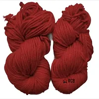 Rcb Motu Thick Chunky Wool Hand Knitting Yarn (Red) (Hanks-300Gms) Shade No-25-thumb2