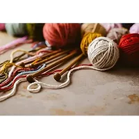 Oswal Parasmani Wool Hand Knitting Soft Fingering Crochet Hook Colour (1 Ball 100Gms Each) 200 Gram Shade No-56-thumb1
