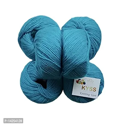Kyss Smart Baby Soft 100% Acrylic Wool (8 Pc) 4 Ply Ball Hand Knitting Art Craft Soft Fingering Crochet Hook Yarn, Needle Thread Dyed Shade No-28-thumb0