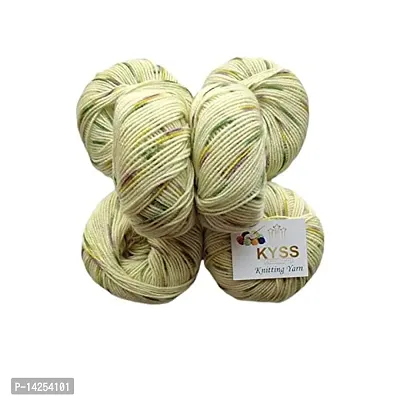 Kyss Baby Soft Print Multi Shaded (Pack Of 8) Baby Soft Wool Ball Hand Knitting Wool Art Craft Soft Fingering Crochet Hook Yarn, Needle Thread Dyed Shade No -9-thumb0