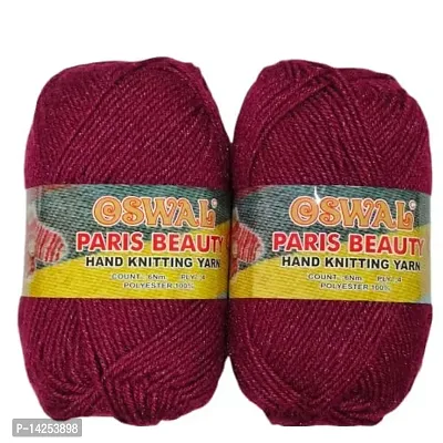 Oswal Socks Paris Beauty Wool Ball Hand Knitting 400 Gram (1 Ball 100 Gram Each) Art Craft Soft Fingering Crochet Hook Yarn Shade No-10