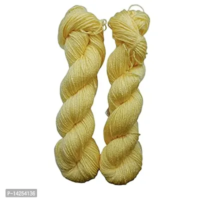 Oswal Knitting Yarn Martina Wool, Crave Wool Cream 300 Gm Best Used With Knitting Needles Shade No-4-thumb0