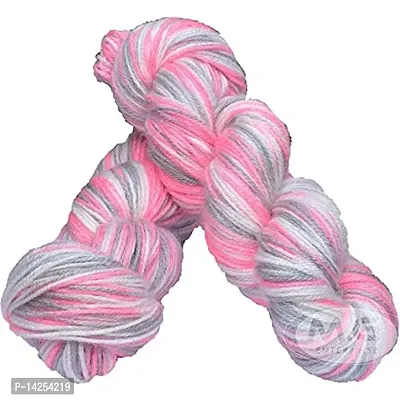 Oswal Knitting Yarn Jannat Wool, Multi Pink 300 Gm Best Used With Knitting Needles, Crochet Needles Wool Yarn For Knitting. By Oswal-thumb5