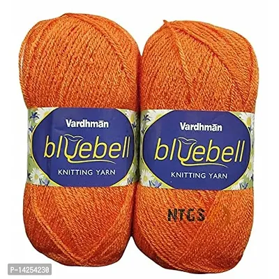 Ntgs Bluebell 400 Gm (1 Ball, 100 Gm Each) Wool Ball Hand Knitting Wool Art Craft Soft Fingering Crochet Hook Yarn, Needle Acrylic Knitting Yarn Thread Dyed Shade No-65-thumb0