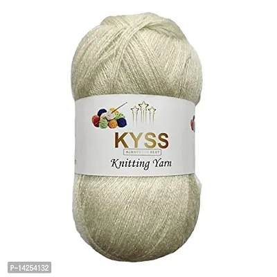 Kyss Silver Moon Hand Knitting Yarn Wool 1 Ball 100 Gram Each 300 Gm Best Used Crochet Needles Shade No.Sr465-thumb0