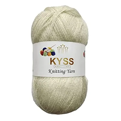Kyss Silver Moon Hand Knitting Yarn Wool 1 Ball 100 Gram Each 300 Gm Best Used Crochet Needles Shade No.Sr465
