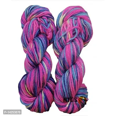 Oswal Varsha Motu Thick Chunky Wool Hand Knitting Yarn Multi Colour (Hanks-300Gms) Shade No-54
