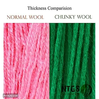 Oswal Varsha Motu Thick Chunky Wool Hand Knitting Yarn Multi Colour (Hanks-200Gms) Shade No-46-thumb3