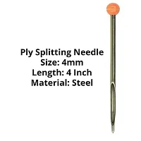 Artonezt Pony Ply Splitting Needle Hand Sewing Needle Yarn Knitting Tool for String Knot Braid Craft Macrame DIY and Other Handmade Projects, Size 4mm-thumb1