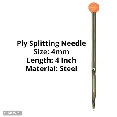 Artonezt Pony Ply Splitting Needle Hand Sewing Needle Yarn Knitting Tool for String Knot Braid Craft Macrame DIY and Other Handmade Projects, Size 4mm-thumb2