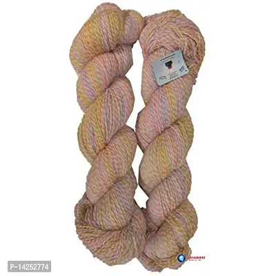 Ganga Zinea Hand Knitting Yarn (Multi Soft Hued) (Hanks-200Gms)