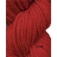 Rcb Motu Thick Chunky Wool Hand Knitting Yarn (Red) (Hanks-300Gms) Shade No-25-thumb1