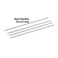 ProjectsforSchool Knitting Needle - No .10 Double Sided,Along with Neck Needles Set of 4 23 cm(Size No. 10)-thumb1