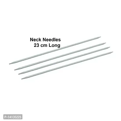 ProjectsforSchool Knitting Needle - No .10 Double Sided,Along with Neck Needles Set of 4 23 cm(Size No. 10)-thumb2