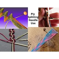 Artonezt Pony Ply Splitting Needle Hand Sewing Needle Yarn Knitting Tool for String Knot Braid Craft Macrame DIY and Other Handmade Projects, Size 4.50mm-thumb2