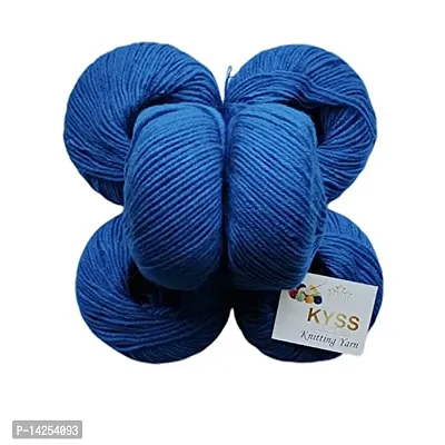 Kyss Smart Baby Soft 100% Acrylic Wool (12 Pc) 4 Ply Ball Hand Knitting Art Craft Soft Fingering Crochet Hook Yarn, Needle Thread Dyed Shade No-38-thumb0