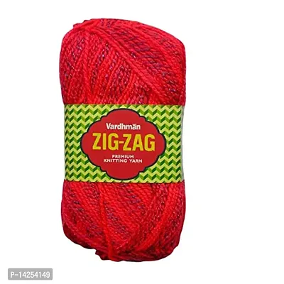 Vardhman Zig Zag Multi Ball Hand Knitting Wool Art Craft(1 Ball 100 Gram Each) (200 Gm) Soft Fingering Crochet Hook Yarn, Needle Thread Dyed Shade No-28